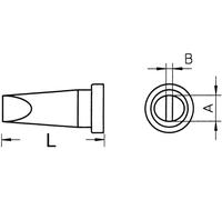 Weller LT-A Panne de fer à souder forme de burin, droite Taille de la panne 1.6 mm Contenu 1 pc(s)