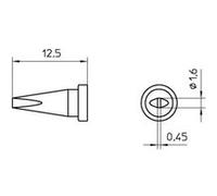 Weller Panne de fer à souder LT ASL – burin 0,45 mm, longueur 13 mm – 1 pièce