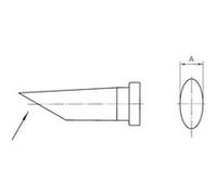 Weller LT-BB Panne de fer à souder forme ronde, bideautée Taille de la panne 2.4 mm Contenu G