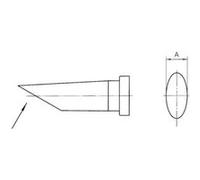 Weller LT-CC Panne de fer à souder forme ronde, bideautée Taille de la panne 3.2 mm Contenu G