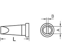 Weller LT-H Panne de fer à souder forme de burin, droite Taille de la panne 0.8 mm Contenu 1 pc(s)