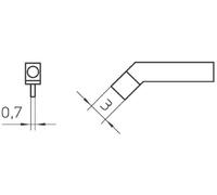 Weller RTW3 Panne de fer à souder forme de burin, droite Taille de la panne 3 mm Contenu 1 pc(s)