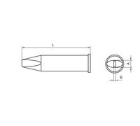 Weller Panne de fer à souder XHT D – forme de burin – 5 mm – 48 mm – 1 pièce