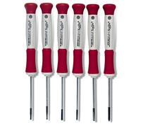 Weller Xcelite XP600 Jeu de tournevis de précision ESD sûrs 6 pièces - Phillips et plats, série Pro, avec étui de rangement
