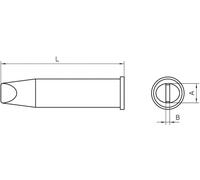 Weller XHT E Panne de fer à souder forme de burin Taille de la panne 7.6 mm Contenu 1 pc(s)