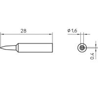 Weller XNT A Panne de fer à souder forme de burin Taille de la panne 1.6 mm Contenu 1 pc(s)