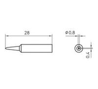 Weller Panne de fer à souder XNT H – forme de burin – 0.8 mm – 1 pc(s)