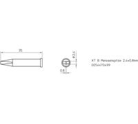 Weller XT-B Panne de fer à souder forme de burin Taille de la panne 2.4 mm Contenu 1 pc(s)
