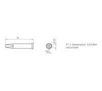 Weller XT-C Panne de fer à souder forme de burin Taille de la panne 3.2 mm Contenu 1 pc(s)