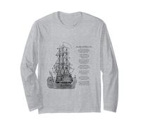 Wellerman Chanson avec Bateau Vintage Motif mer Shanty Manche Longue