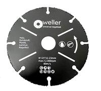WELLERWERKZEUGE | Disque à tronçonner multi-lames de scie 125 mm pour meuleuse d'angle pour stratifié, bois, plastique, résistant aux clous