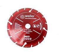 WELLERWERKZEUGE | Disque à tronçonner professionnel multi-diamant compatible avec Bosch GWS 10,8 12 12 V 76 V-EC meuleuse d'angle sans fil plastique, aluminium, bois, pierre, marbre, carrelage