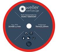 WELLERWERKZEUGE Disque de tennis Ø 76 x 10 mm pour métal et acier inoxydable Accessoires pour mini meuleuse d'angle sans fil comme Bosch GWS 12,8 V 12 V