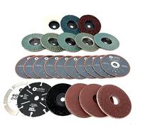 Wellerwerkzeuge I Set d'accessoires XXL 76 x 10 mm Convient pour mini meuleuse d'angle sans fil, par exemple Bosch GWS 12 V 10,8 V Disques à lamelles