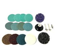 WELLERWERKZEUGE I Système de changement rapide type R Kit d'accessoires 50 mm avec adaptateur compatible avec meuleuse à air comprimé mini meuleuse d'angle comme Bosch GWS GWG 12 V 10,8 BGS Roloc