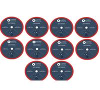 WELLERWERKZEUGE Lot de 10 disques de tennis Ø 76 x 10 mm pour métal et acier inoxydable Accessoires pour mini meuleuse d'angle sans fil comme Bosch GWS 12,8 V 12 V
