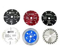 WELLERWERKZEUGE Lot de 6 disques à tronçonner de 76 x 10 mm de diamètre pour mini meuleuse d'angle sans fil 10,8 V 12 V pour tous les matériaux, scie circulaire de table, scie radiale