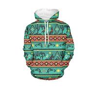 WELLFLYHOM Sweats à capuche pour femmes, vêtements de sport pour adolescents, Indien amérindien aztèque, Large