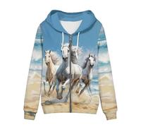 WELLFLYHOM Y2K Sweat à capuche zippé vintage pour femme, Crazy Horse, 5X-Large