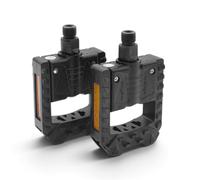 Wellgo F178 Paire de pédales Pliables pour vélo Noir | VTT, design pliable à 90°, réflecteurs intégrés, surface antidérapante, rangement peu encombrant