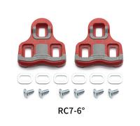 Wellgo-Pédales De Vélo Avec Plateau De Verrouillage,Accessoires Rc7,Chaussures De Vélo De Route Noires Et Rouges,Attelle Compatible Avec Éventuelles D Et Look - Type Rc7 Red 6 Degree