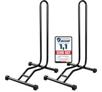 WELLGRO® 2 x Support de vélo - en acier, Maintien sûr - Couleur Noir