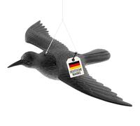 wellgro® Oiseau SCHRECK - 2 Corbeau assis ou volantes - Plastique Noir fliegend