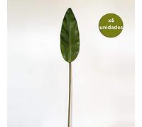 Wellhome Lot de 6 Feuilles artificielles de décoration en Caoutchouc 98 cm