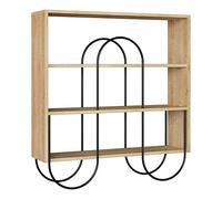 WellHome Meubles en chêne avec planche à 100% d'agglomérat rejeté en mélamine. Brun 96x99x25,5 cm