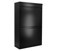 WellHome Top Cube Four Armoire de rangement en acier à 4 cubes et plateau supérieur multi-usages Noir 97,5 x 58,5 x 24,5 cm