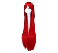 WELLHY 100 cm Anime Rouge Cosplay Perruque for Shana Musujime Awaki Raiponce Erza Longue Ligne Droite Cheveux Synthétiques Perruques Peruca Pelucas Coser Perruque