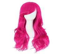 WELLHY 28 70 cm de Longs Cheveux bouclés se termine Perruque Cosplay Costume (Rose) Coser Perruque (Couleur : Peachblow) (Color : Peachblow)