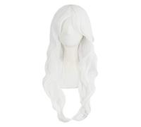 WELLHY 28 70 cm de Longs Cheveux bouclés se termine Perruque Cosplay Costume (Rose) Coser Perruque (Couleur : Peachblow) (Color : White)