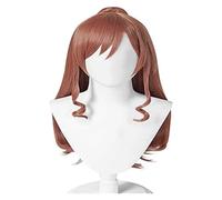 WELLHY Anime Cosplay Perruque Bang Dream Lisa Imai Perruque Marron Longue Perruque avec Filet à Cheveux Gratuit for fête Carnaval Halloween Perruques Coser Perruque