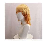 WELLHY Anime Cosplay Perruques Demon Slayer Pocket Maquette Niveau Gradient Cosplay Perruque Haute température Soie Rose Filet intérieur cos Perruque KEEBON Coser Perruque