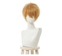 WELLHY Cosplay Perruque attachée aux Toilettes Hanako-Kun Minamoto Kou Cosplay Perruque Courte Jaune Hommes Perruques résistant à la Chaleur Cheveux synthétiques Anime Cosplay for Coser