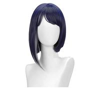 WELLHY Cosplay Perruque Jeu Anime Genshin Impact Kujou Sara Cosplay Perruque 30 cm Courte Perruque Droite résistant à la Chaleur Cheveux synthétiques for Coser
