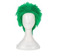 WELLHY Cosplay Perruque Ow Perruques Jeune Genji Perruque Courte Verte résistante à la Chaleur Cheveux synthétiques Cosplay Perruque + Bonnet de Perruque for Coser