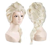 WELLHY Cosplay Perruque Perruque Films Frozen Snow Queen Elsa Blonde Cheveux Cosplay Perruques for Halloween Carnaval Pourim Mascarade Partie for Coser