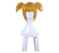WELLHY Cosplay Perruque Poputepipikku Popuko Cosplay Perruques Orange Jaune résistant à la Chaleur Cheveux synthétiques Perucas Cosplay Perruque for Coser