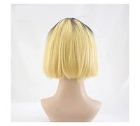 WELLHY Cosplay Perruque QC Anime Haikyuu !!Kenma Kozume Cosplay Perruque Courte Jaune Costume Jouer Perruques Halloween Costumes Cheveux for Coser