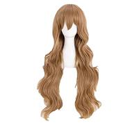 WELLHY Cosplay Perruque Tigre Dragon Toradora !Aisaka Taiga Cosplay Perruques 80 cm de Long Lin Brun ondulé résistant à la Chaleur Perruque de Cheveux synthétiques + Bonnet de Perruque for Coser