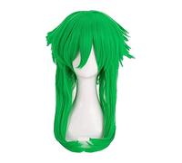 WELLHY Cosplay Perruque Vocaloid Megpoid Gumi Cosplay Perruque Anti-Alice Herbe Vert résistant à la Chaleur Perruque de Cheveux synthétiques + Bonnet de Perruque for Coser