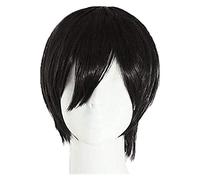 WELLHY KEEBON garçon Kylin Perruque de Cheveux Noirs Hommes mâle Noir Cheveux Courts Cosplay Anime Perruques Halloween Cosplay Perruques Coser Perruque