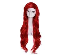 WELLHY Perruque Cosplay 70 cm 27.55 Pouces de Long Perruques Cosplay ondulées Cheveux synthétiques Rouges Perruque Cosplay Perucas for Coser