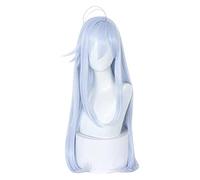 WELLHY Perruque Cosplay Anime 86 Eighty Six Cosplay Perruque Vladilena Milize Cosplay Perruque Bloody Regina Long Bleu Clair Cheveux Synthétiques Résistant À La Chaleur Fête for Coser