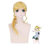 WELLHY Perruque Cosplay Anime LoveLive!Perruque Love Live Ayase Eli Perruque Cosplay Pirang Muda Perruque Rambut Ekor Kuda for Coser