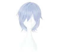 WELLHY Perruque Cosplay Anime Perruque Cosplay IDOLiSH7 yotsuba Tamaki Bleu Cheveux Courts Comic-Con Noël Carnaval Halloween Fête Vie Quotidienne Hommes et Femmes Mode Perruque for Coser