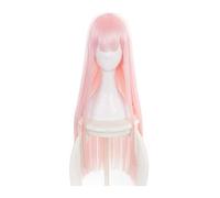 WELLHY Perruque Cosplay Darling in The FRANXX 02 Perruque Zéro Deux Perruques Cheveux Synthétiques Roses Longs Résistants à la Chaleur Perucas Cosplay Perruque for Coser