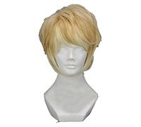 WELLHY Perruque Cosplay Diabolik Lovers Perruque Cosplay Sakamaki Shu Court Blond Ombre Cos Perruques Cheveux Synthétiques Résistant À La Chaleur Cos Perruques + Bonnet De Perruque for Coser